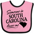 thumbnail image 3 of Inktastic Someone in South Carolina Loves Me Boys or Girls Baby Bib, 3 of 4