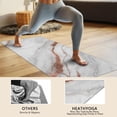 thumbnail image 4 of White Rose Gold Marble Hot Yoga Mat Towel Non Slip for Hot Yoga - Quick-Drying Yoga Mat Cover with 4 Corner Pockets with Travel Bag - Hot Yoga Towel Non Slip 74"x26", 4 of 6