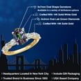 thumbnail image 2 of Gem Stone King 14K Two Tone Gold Green Mystic Topaz and Lab Grown Diamond Engagement Ring for Women | 3.20 Cttw | Oval 9X7MM | Gemstone November Birthstone | Size 7, 2 of 6