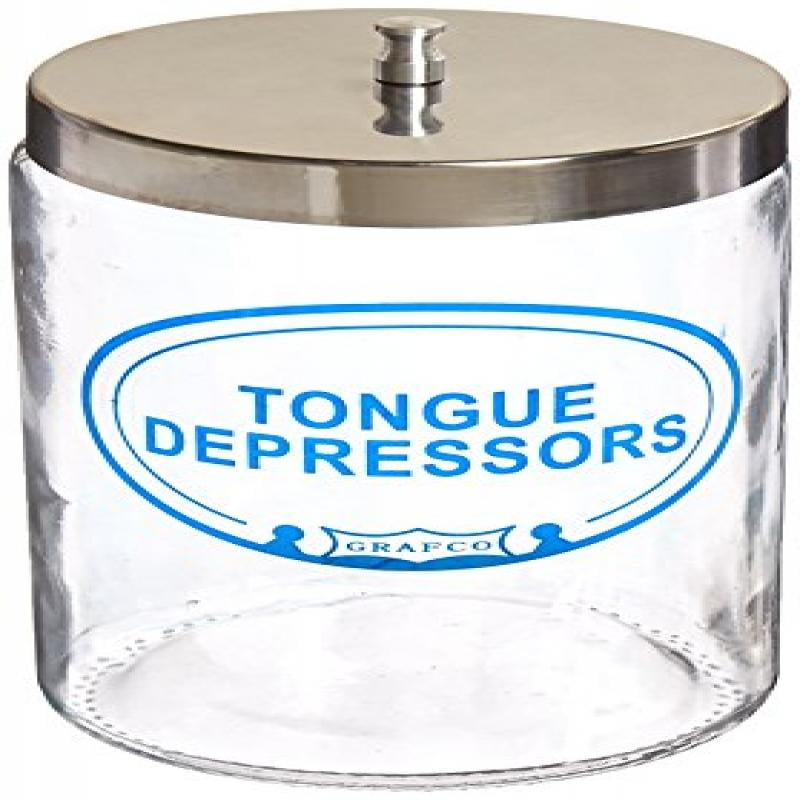 GrahamField 3454A T Labeled Sundry Tongue Depressors Jar with Cover
