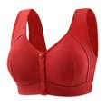 thumbnail image 1 of FhsagQ Soutien-Gorge pour Femmes Sans Entrejambe Rouge Confortable et Transparent Bretelles Sans Fil Dos Nu Sans Mousse avec Bretelles Convertibles Rouge 36, 1 of 6