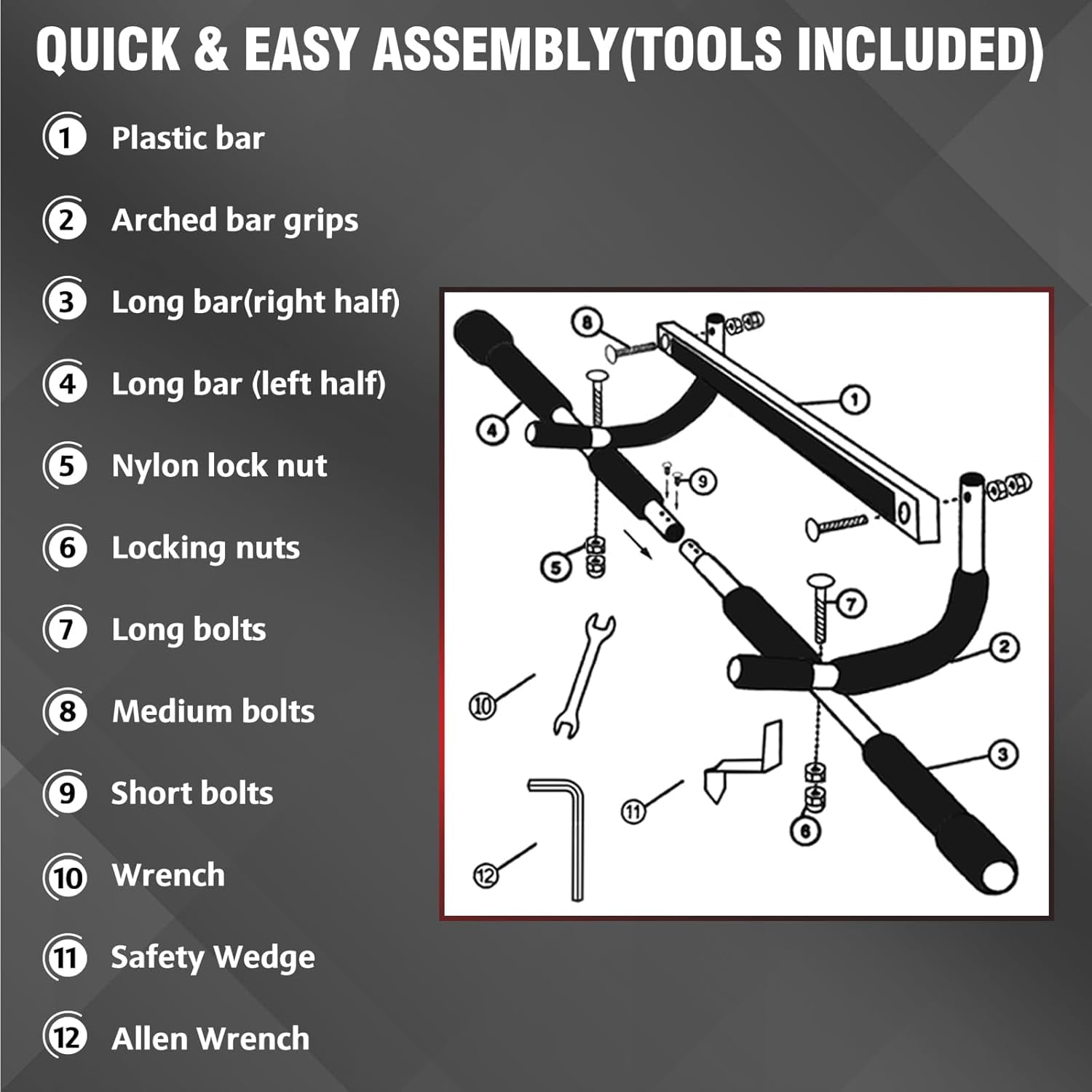 Upgrade Pull Up Bar for Doorway - Max Capacity 440 lbs, Portable Upper Body Workout Bar for Strength Training