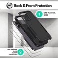 thumbnail image 5 of CBUS Grip Case + 2 Glass Screen Protectors for Apple iPhone 14 Pro Max (6.7 inch) - Black, 5 of 8