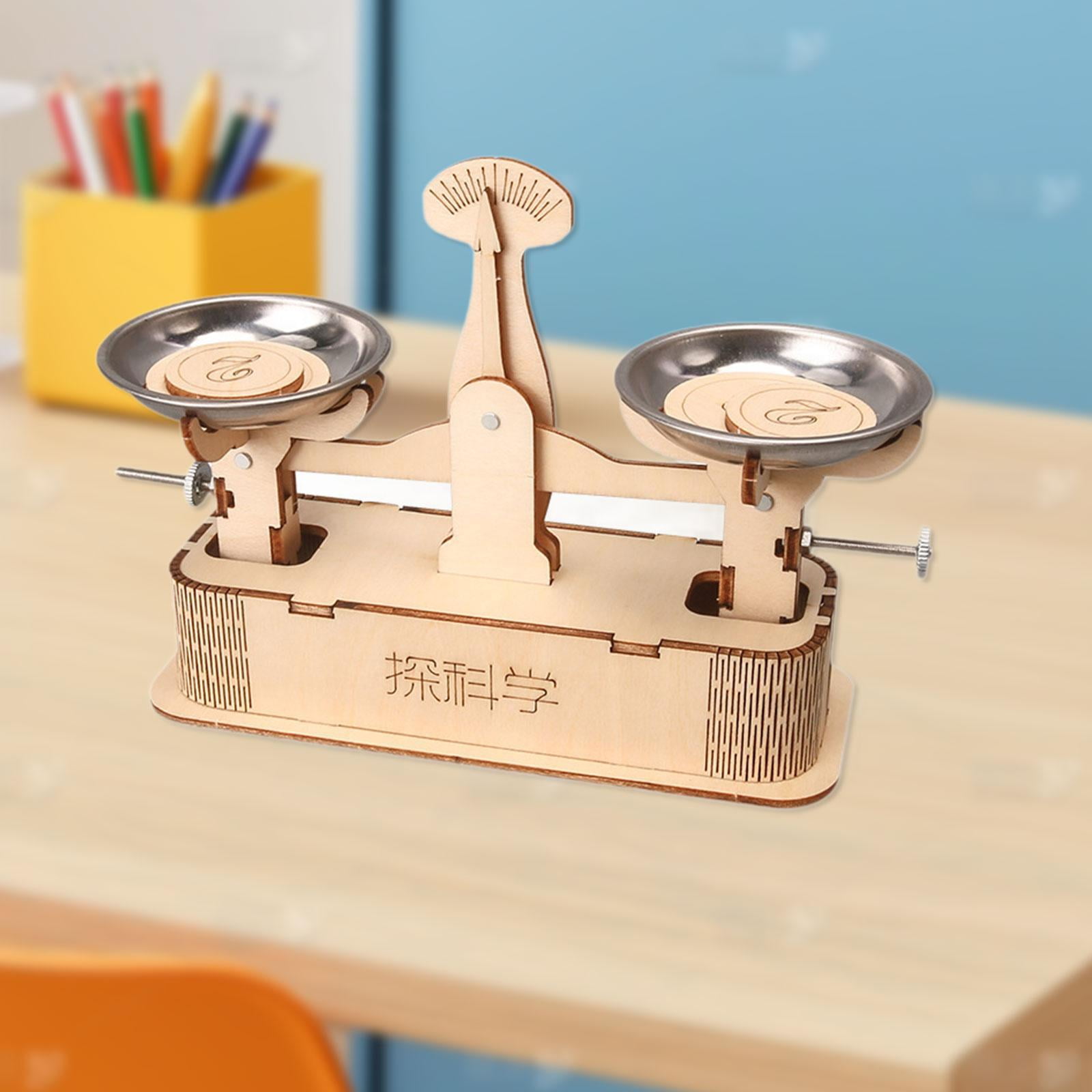 Balance Scale DIY Building Model Engineering Kit Wooden Material for Kids Ages 8-12 Educational Toy