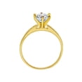 thumbnail image 4 of Precious Stars 14K Yellow Gold 1 1/10ct TGW Round-cut Cubic Zirconia Engagement Ring, 4 of 4