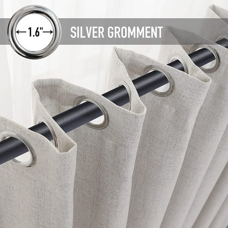 100 Blackout Curtain Extra Wide Patio Door Inch Sliding Curtains Linen Burlap For Glass W100 X L84 1 Panel Gray Canada 100 Blackout Curtain Extra Wide Patio, 100 Inch Wide Curtains