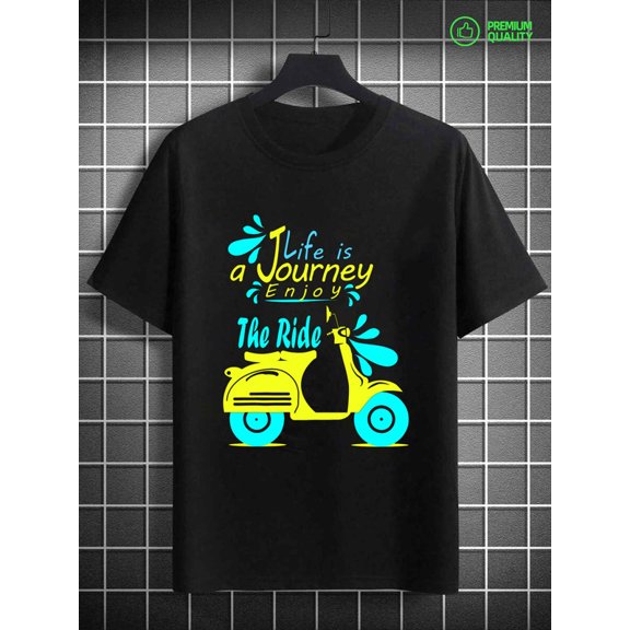 Journey Ride T-Shirt Christmas funny t shirts comfort colors tshirt men's 180G 100% Cotton black fabrics for a casual, sporty look, T-shirts for everyday comfort humor glitter elegant beach Christm