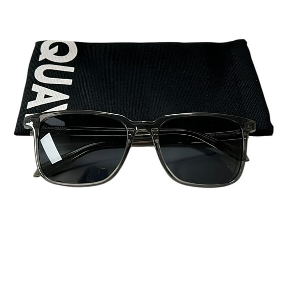 Quay Australia Algorithm Extra Large Square Sunglasses Grey Smoke 45MM