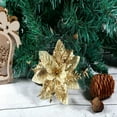 thumbnail image 4 of Christmas Front Door Wreath Hwkond Christmas Ornaments Golden Rattan Garland Decoration Flower Christmas Flower Decoration DIY Christmas Tree Supplies, 4 of 5