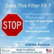 Air Filter Factory Replacement for 97007893, 99010159 Broan Aluminum Grease Filter 2-Pack