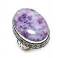 thumbnail image 2 of Natural Lepidolite Stone Gemstone Handmade 925 Sterling Silver Ring Size 7, 2 of 2