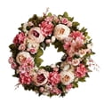 thumbnail image 4 of Corona floral para puerta, guirnalda decorativa para fotos, decoración artificial para el hogar, ideal para fiestas y celebraciones en, 4 of 8