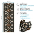 thumbnail image 2 of Boho Brown and Beige Ethnic Pattern Hot Yoga Mat Towel Non Slip for Hot Yoga - Quick-Drying Yoga Mat Cover with 4 Corner Pockets with Travel Bag - Hot Yoga Towel Non Slip 74"x26", 2 of 6