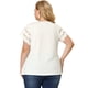 thumbnail image 5 of Women's Plus Size Tops Lace Panel Elegant Work Short Sleeve Top White 1X, 5 of 7