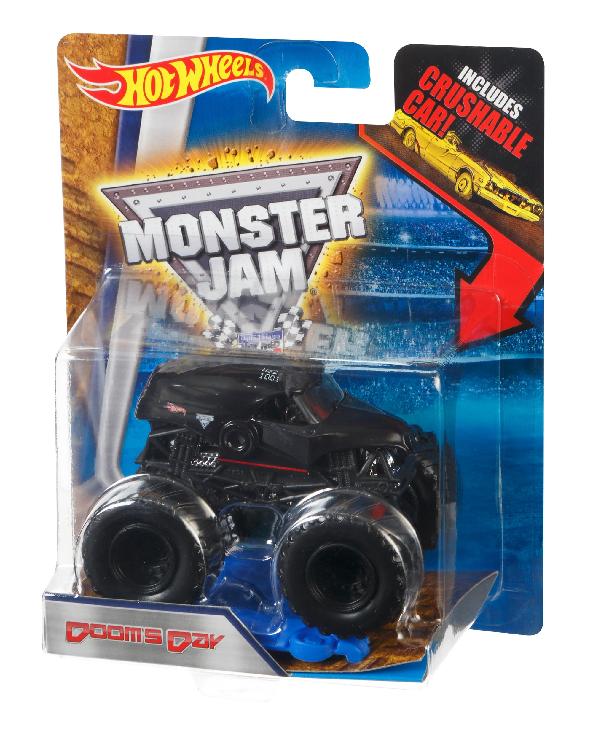 Hot Wheels Monster Jam Doom's Day with 2015 Crushed Car