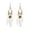 Rose White-Diamond shaped, variant on Natural Feathered Dangle Earrings With Colorful Tassels Detailing Handcrafted Lightweight Design Feathered Ear Drops