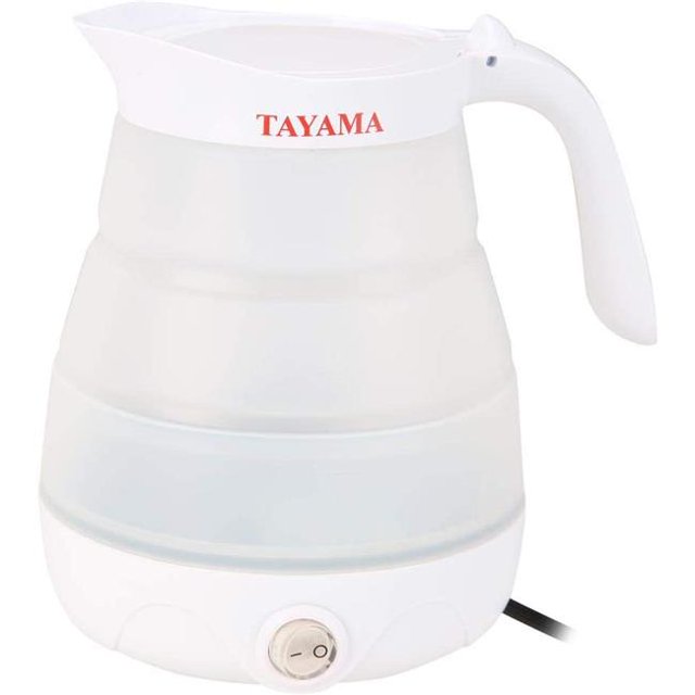 Tayama TFK-002 Travel Foldable Electric Kettle, White