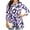 Blue Geometric, variant on Womens Plus Size Tops Casual 3/4 Sleeve Dressy Tunic Tops Fall Loose Fit Blouses