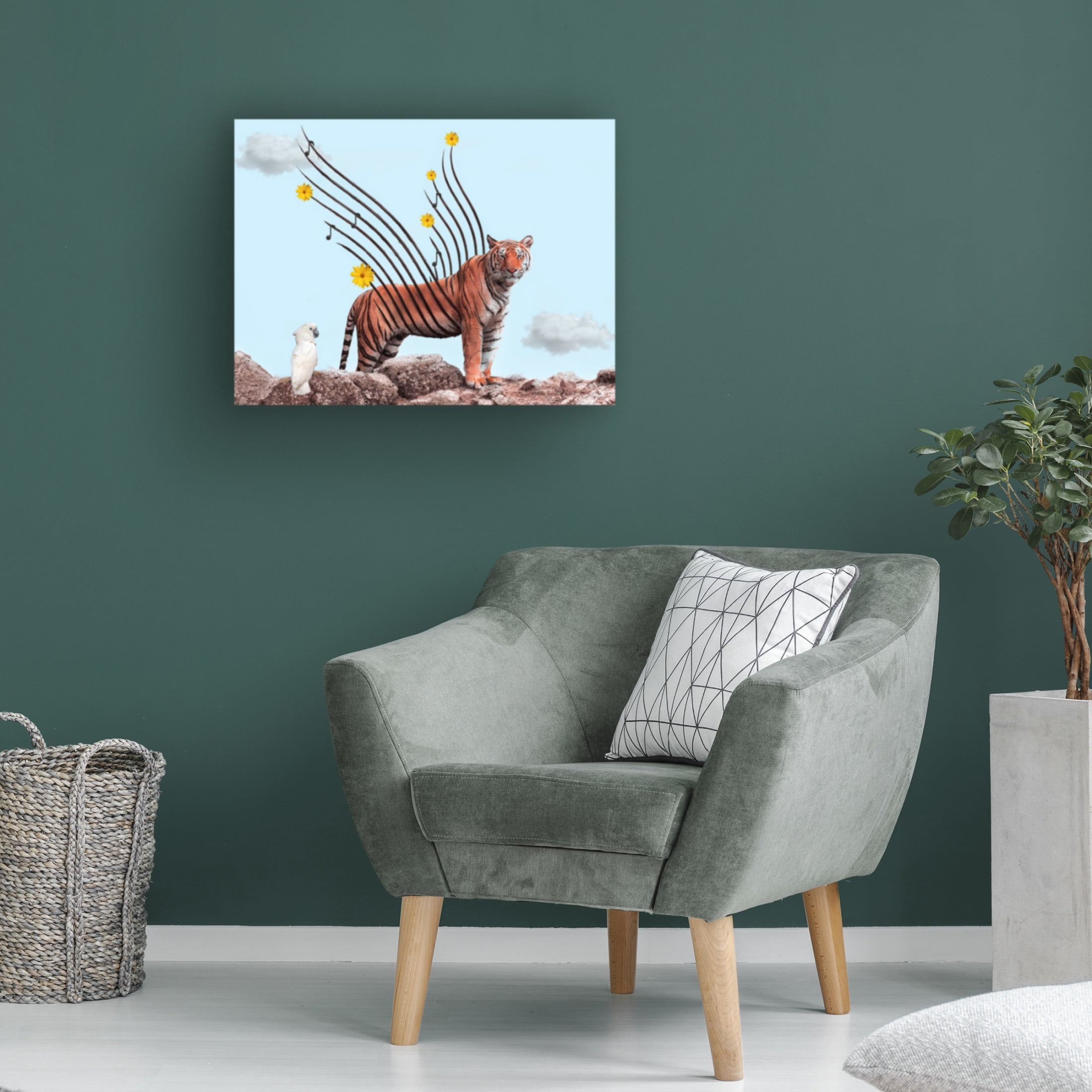 Trademark Fine Art Salome Zhividze TIger Canvas Wall Art