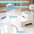 thumbnail image 3 of 2-Step Toddler Step Stool, Non Slip Kids Step Stool for Bathroom Sink & Toilet Potty Training, Sturdy Stable Base, 10”Height Supports 220 lbs (2Packs White), 3 of 5
