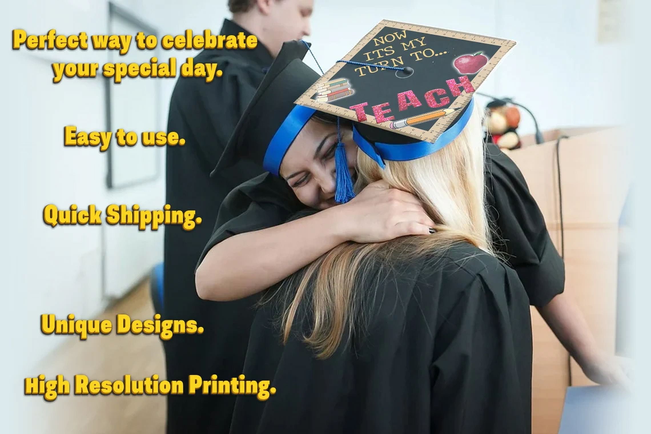 My Turn To Teach, Future Teacher, Education, Motivational Quote, Graduation Cap Topper Decoration, Graduation Gift