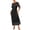 Black, variant on Qiopertar Women's Two-Piece Dress Set Solid Color Short Sleeve Round Neck Lace Top and Slip Dress Casual Summer Spring Vacation Party Boho Outfit, Purple S