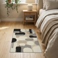 thumbnail image 3 of ODIKA 2'x3' Washable Accent Rug Pet Friendly, Bedside Mat Abstract Farmhouse Minimalist Brushstroke Interlocking Mottled Bulk Flowing for Bedroom, Nursery, RV, 3 of 7