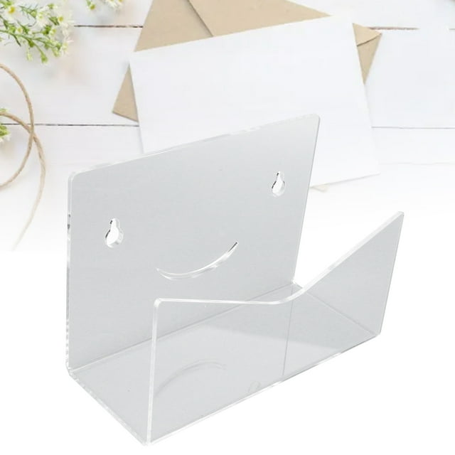 Organizador de Carta de Archivo, Soporte de Correo Acrílico Transparente Lightweigh Borde Redondeado Base antideslizante para la Pared de la Encimera Colgando