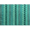 thumbnail image 1 of Ahgly Company Machine Washable Indoor Rectangle Abstract Turquoise Blue Modern Area Rugs, 2' x 3', 1 of 4