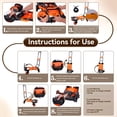 thumbnail image 5 of 220LB Folding Hand Truck Moving Dolly, Hand Trucks Heavy Duty Combination of 4 Wheels and 2 Wheels Convertible Dolly Cart with Retractable Handle Dolly for Moving Office Carts(Orange), 5 of 7