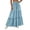 Sky Blue, variant on Women's Tiered Maxi Skirt Boho Polka Flowy Drawstring Skirts with Elastic Hight Waist A-Line Casual Dress White S