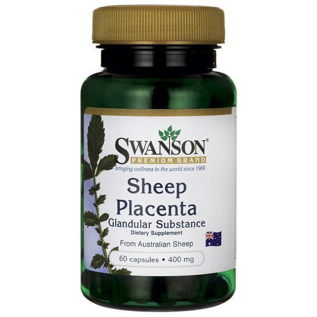 Swanson Sheep Placenta Glandular Substance 400 mg 60 Capsules Walmart