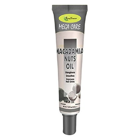 Difeel Premium Mega Care Natural Hair Oil - Macadamia Oil 2.5 oz. - Strengthens Hair, Prevents Hair Breakage, for Long Lasting