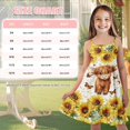 thumbnail image 5 of Uourmeti Horse Daisy Print Girls Summer Dress Spaghetti Strap Causal Tank Dresses Beach Play Sundress for Girls Cute Clothes Soft Twirl Tiered Dresses 3-4T, 5 of 7