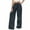 Navy, variant on LLYWEY Wide Leg Flowy Pants for Women Solid Elastic High Waisted Drawstring Casual Loose Long Pants Trousers with Pockets LL-5 Green XXL