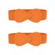 thumbnail image 1 of Cinturón elástico de cuero sintético con hebilla en forma de 8 Inspire Chic de 2 piezas para dama 27x2.36" (LxW) Naranja, 1 of 7
