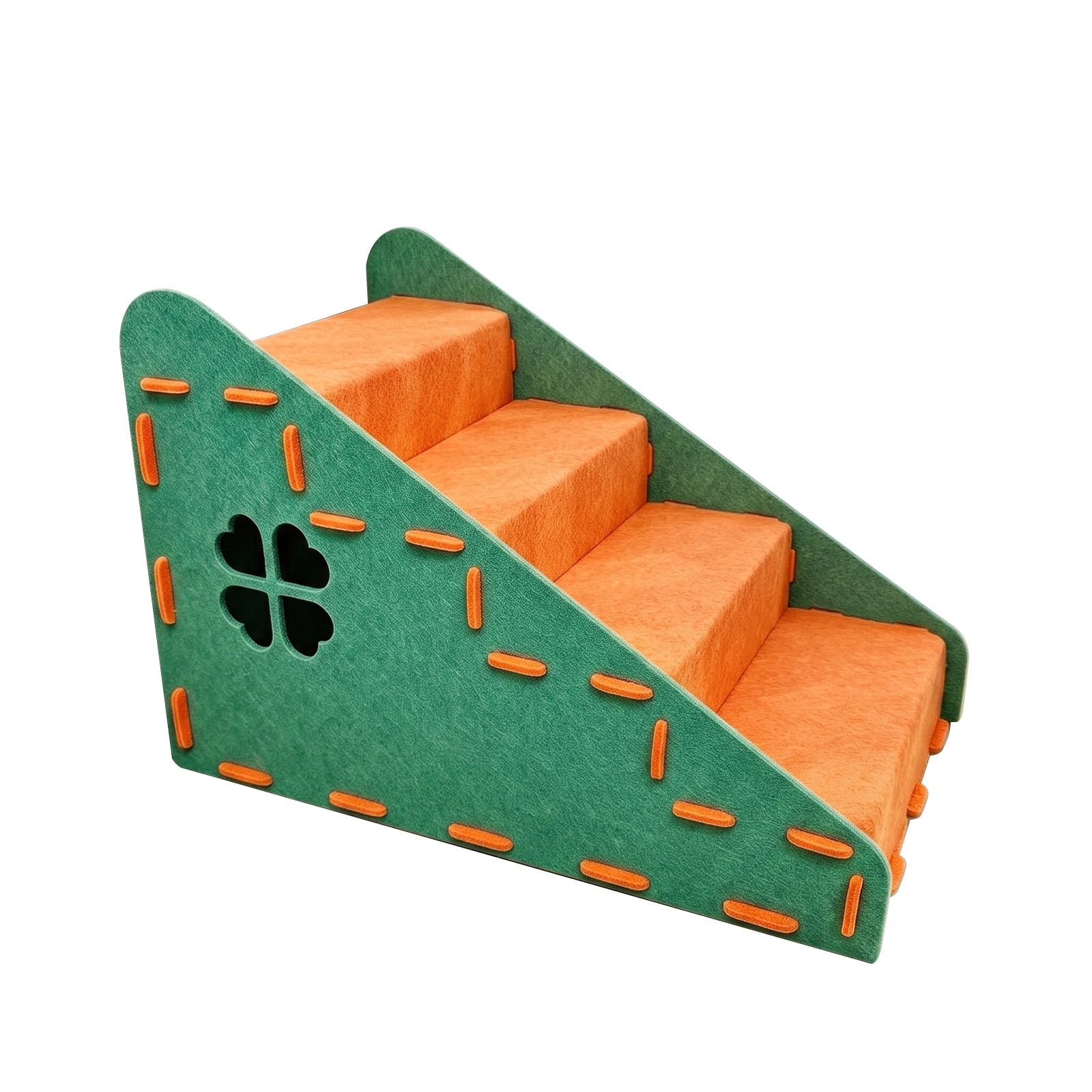 Portable 4‑Tier Pet Stairs Ramp, Durable Cat Dog Steps for Small Dogs, Anti‑Slip Pet Steps for High Bed, Sofa & Vehicle, Pet Mobility Aid for Senior Injured Pets