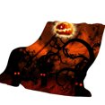 thumbnail image 2 of StlyGar Halloween Throw Blanket Ultra Soft Plush Fleece with Spooky Pumpkins Cozy Lightweight Flannel Throw for Sofa Bed Couch Halloween Decor, 2 of 6