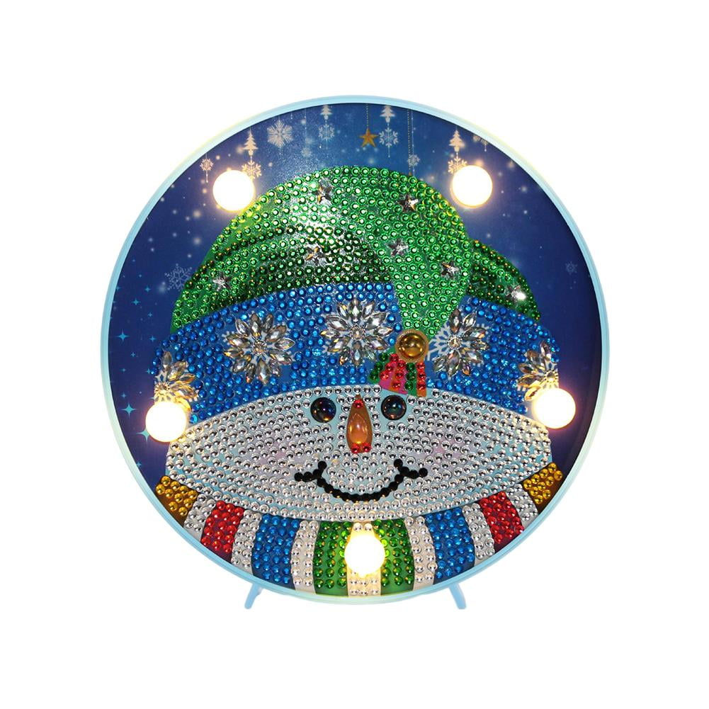 DIY 5D Diamond Painting LED Lights with Suction Cup Christmas Diamond Art  Hanging Lamp Xmas Home Decoration Gift 