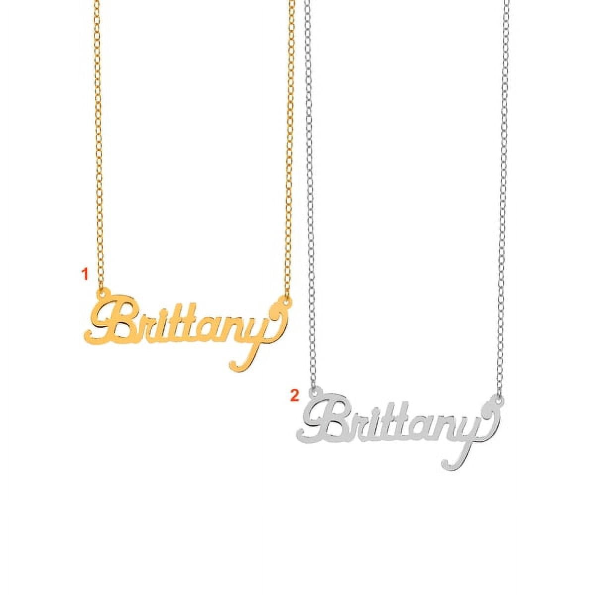 Special Bundle BOGO. Buy One Get One at 50% Off of the Personalized "Brittany" Polished Name Necklace