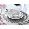 thumbnail image 3 of " OCCASIONS " 40 Pieces Pack / Centerpiece Placemats Washable Easy to Clean PVC Heat-resistand Vinyl Table Mats (Fiji Shiny Silver), 3 of 4