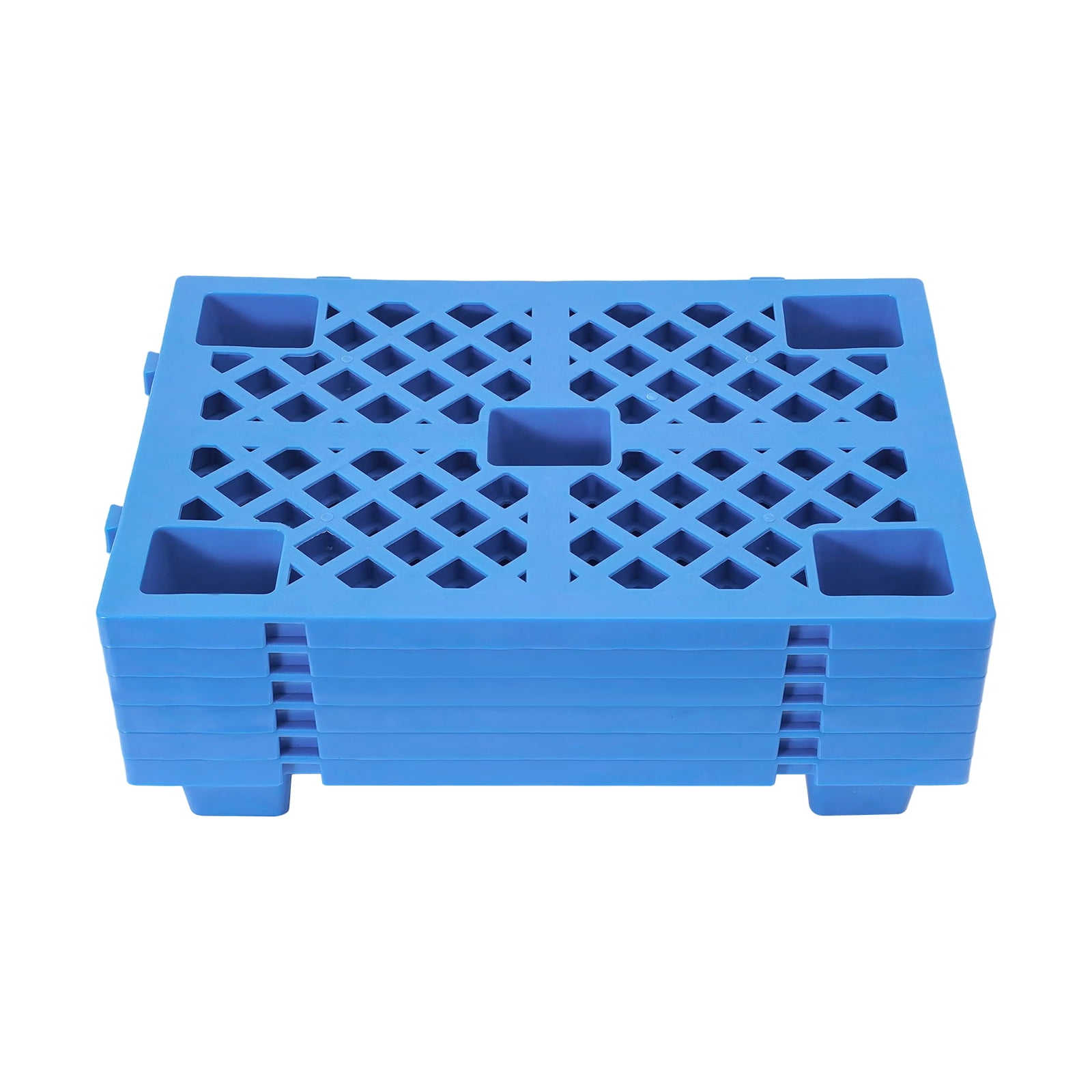 Plastic Pallets, 6 Pcs Interlocking Storage Pallets Blue