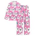 thumbnail image 5 of Halloween Pajamas Women 2 Piece Set Funny Print Long Sleeve Button Sleepwear Soft Long Pants Relaxed Fit Cute Lounge Sets, 5 of 5
