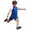 Blue, variant on Boys Football Training Short Sleeve Sport Shirt and Shorts for Kids Athletic Team and Play (White Size 5-6 Years)
