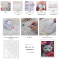 thumbnail image 3 of Paint by Numbers Kit for Adults, Cat Blue Eyes Floral Surround Paint by Numbers, Easy Paint by Numbers Kit for Adults Beginner, DIY Adult Paint by Number Kits on Canvas, 12x16in Home Decor, 3 of 7