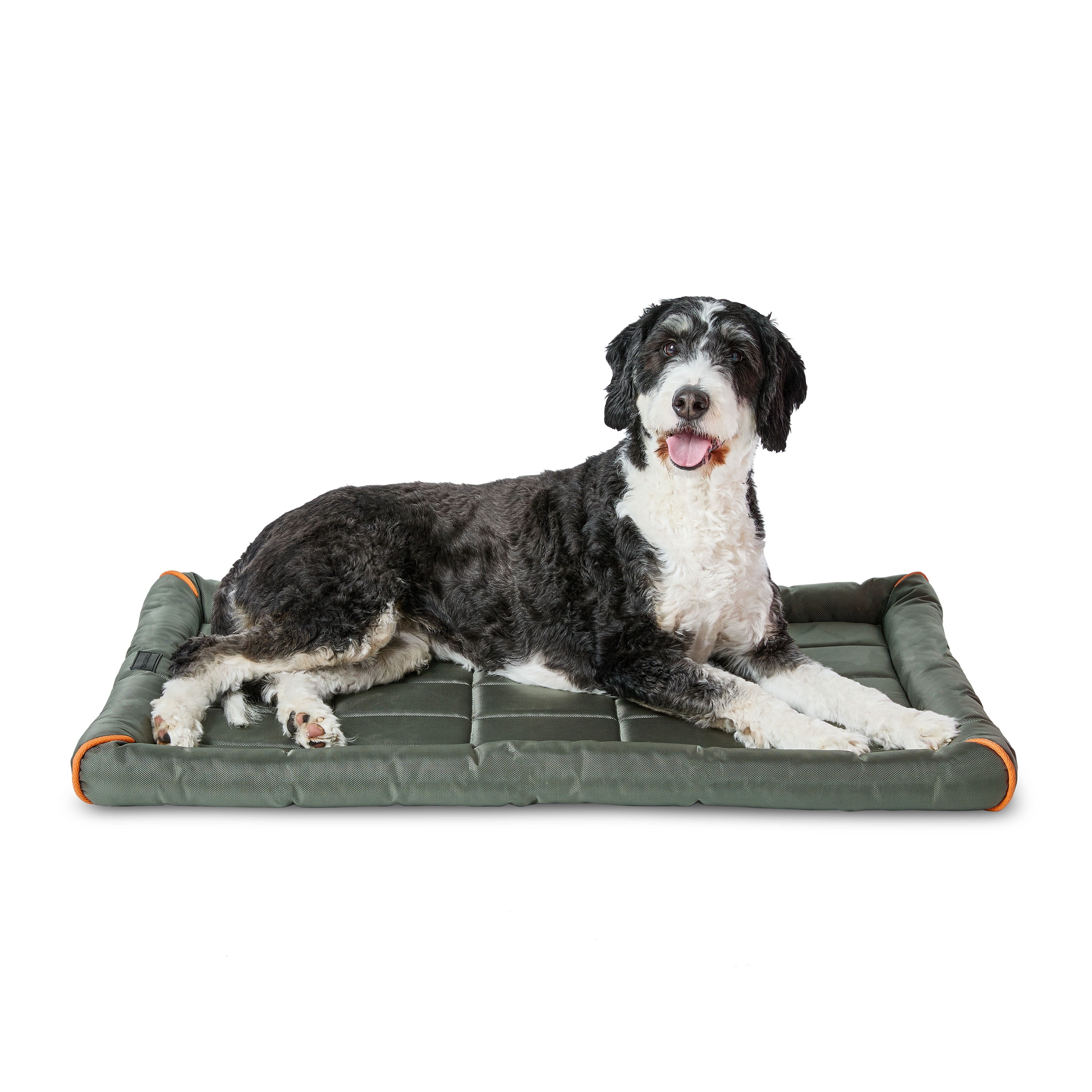 Vibrant Life Durable and Water Resistant Crate Pad, Green, Large, 23" x 35"