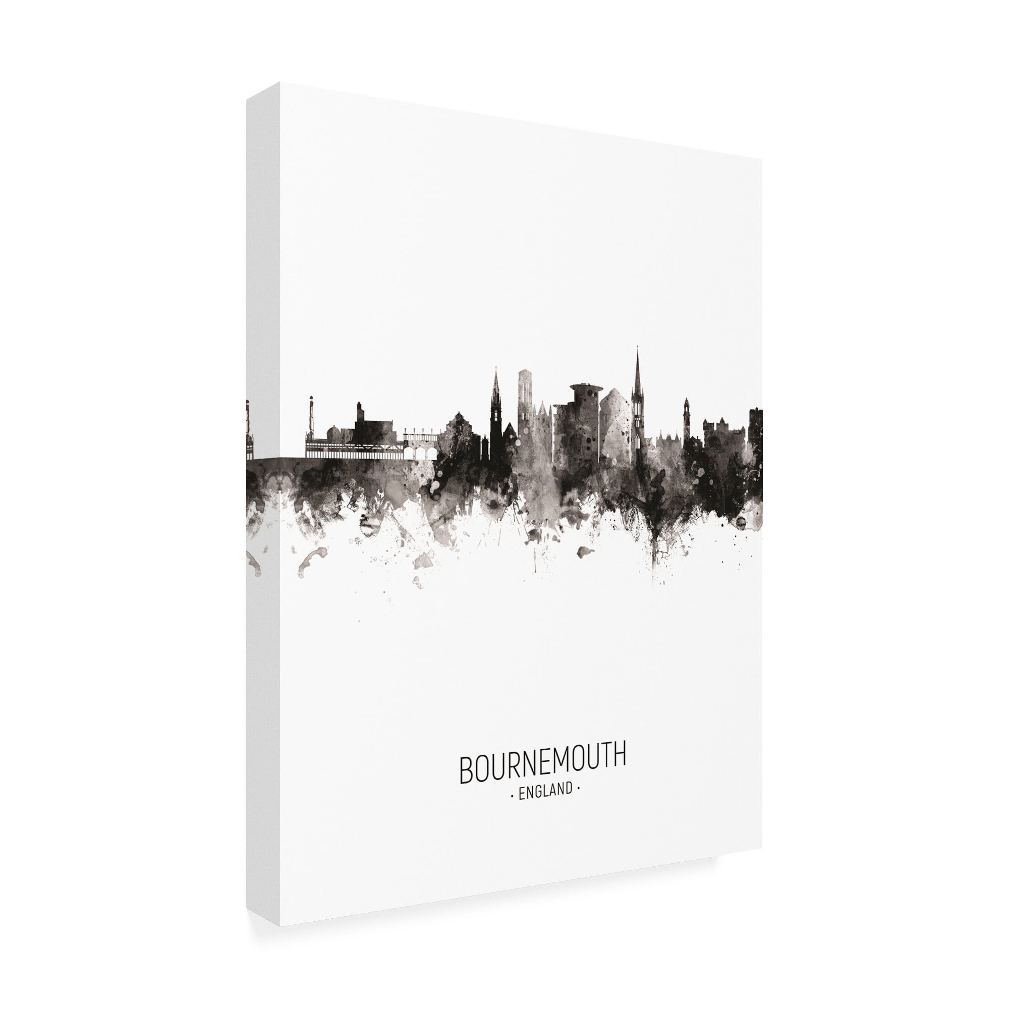 Trademark Fine Art 'Bournemouth England Skyline Portrait II' Canvas Art by Michael Tompsett