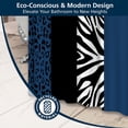 thumbnail image 3 of LVRLVR 1/4 Pcs Wild Animal Leopard Print Fabric Shower Curtain Rug Set - Zebra Print Bath Mat Bathroom Decoration, Red and Black, 70.8" × 70.8", 3 of 8