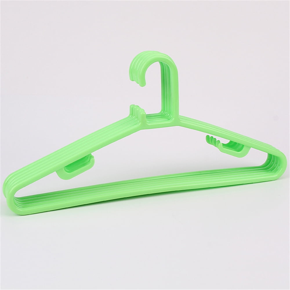10 PCS Home Clothes Hangers Standard Plastic Plastic Thick Laundry And  Closet Use Hanger Ideal For Everyday Standard Use Green