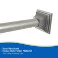 thumbnail image 6 of Kenney® Twist & Fit™ No Tools Decorative Gerrard Rust-Resistant Painted Steel Straight Tension Shower Curtain Rod, 42-72", Polished Pewter, 6 of 10